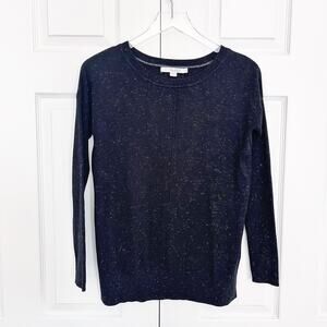 Boden Aurelie Sparkle Jumper Black Silver Metallic Knit Sweater
